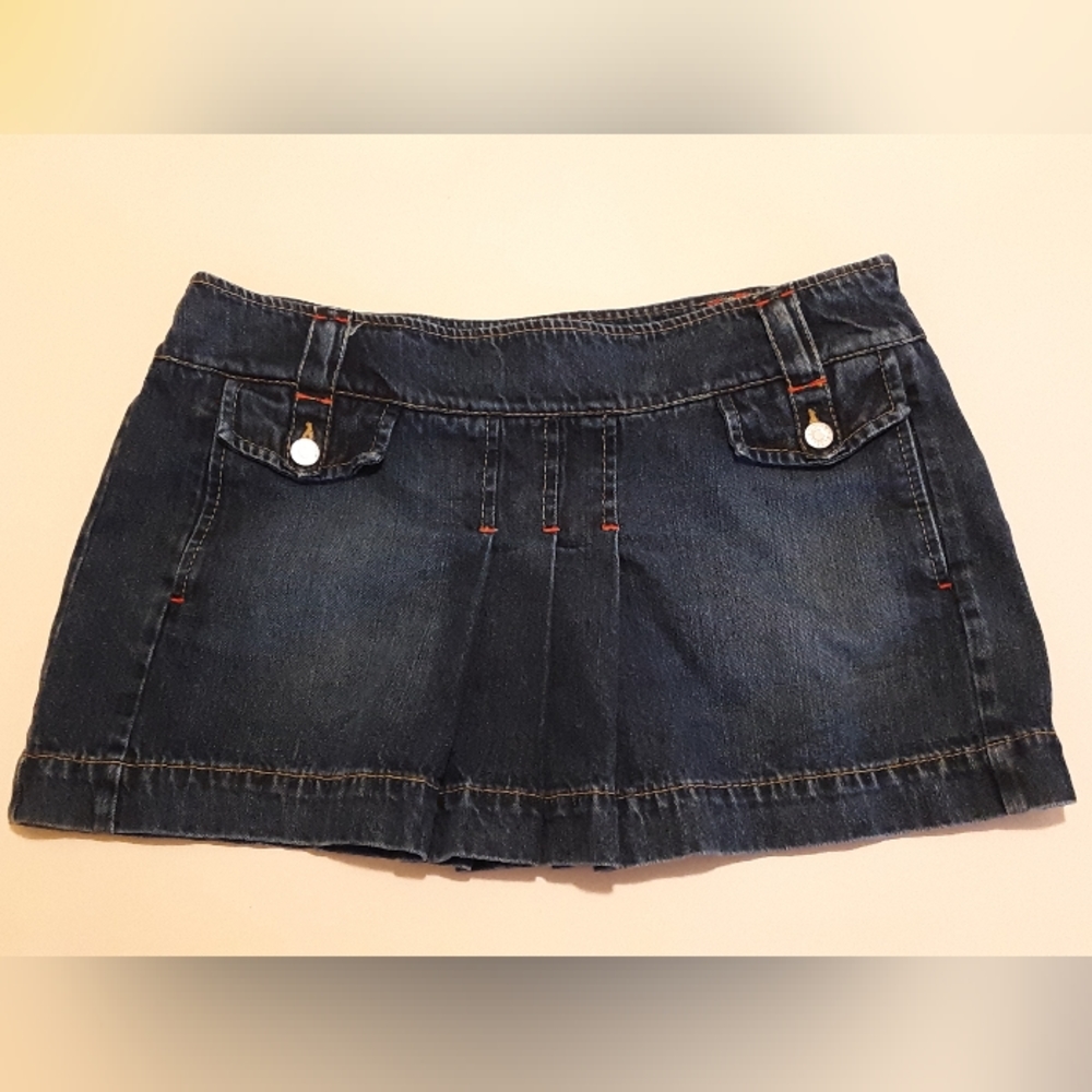 Tommy Hilfiger denim pleated miniskirt